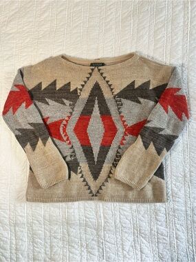 Lauren Ralph Lauren Southwestern Aztec Knit Sweater